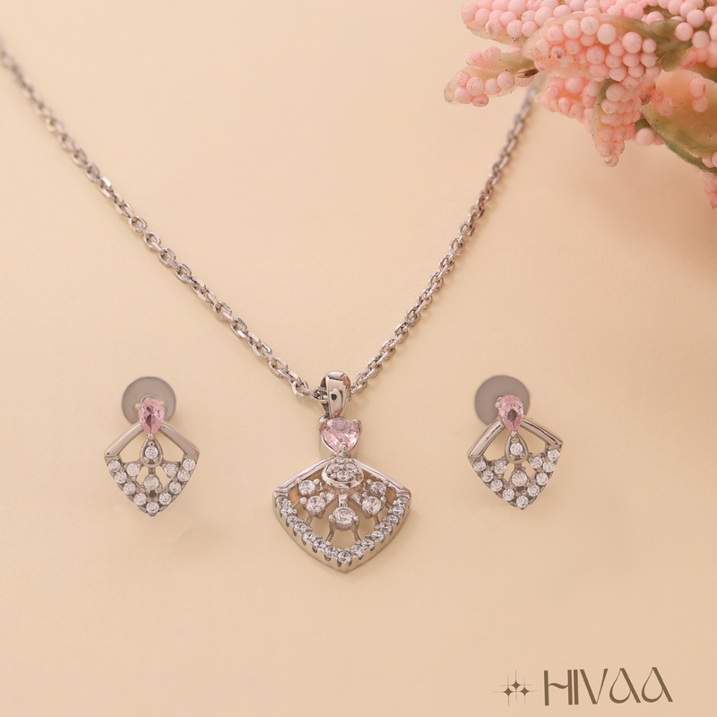 Classic Diamond Accent Pendant Necklace Design