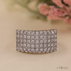 Luxury Men's White Diamond Pave Ring