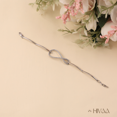 Infinite Sparkle Style Silver Design Bracelet
